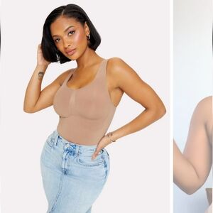 NWTs Yitty Nearly Naked shaping thong bodysuit size M/L